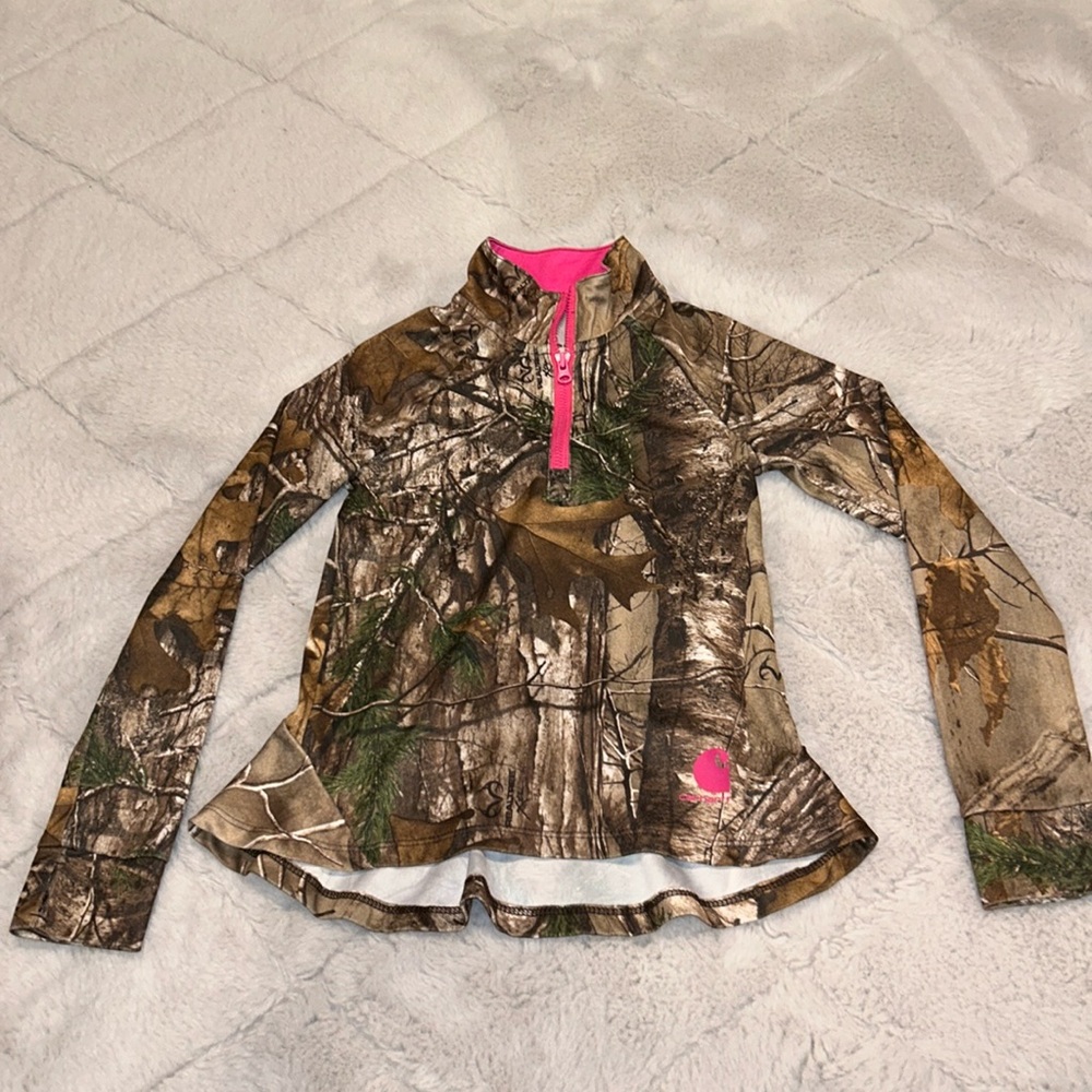 Girl’s Carhartt long sleeve zip up top